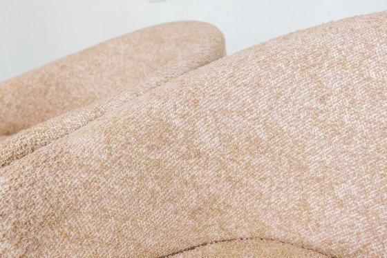 Image 1 of Roze vintage schelpfauteuils van LFM, Polen, jaren 70, set van 2