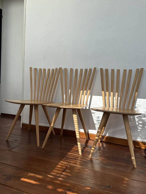 3 x SEDIE JOHANNES FOERSOM & PETER HIORT-LORENZEN 'MIKADO', DANIMARCA ANNI '90