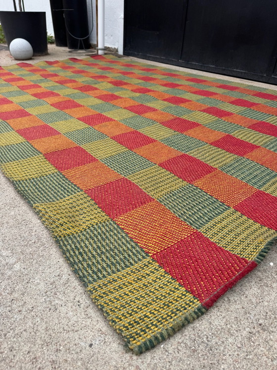 Grande Tappeto Kilim Scandinavo in Juta anni '60, Tappeti, Tessile, Multicolore (foto 15 di 15)