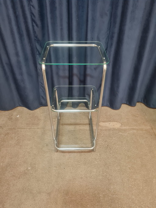 Flower Table with Clear Glass