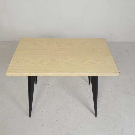 Image 1 of Henri Julien bistro table, Model Tolix T55 with Formica top, 1950s