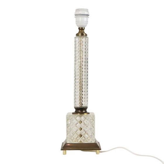 Vintage Classic Solid Glass Table Lamp 1980s – Massive (photo 8 of 13)