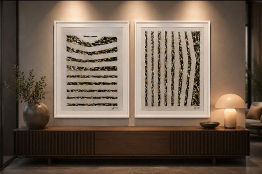Schilderij 2 stuks Camouflage 1 + 2