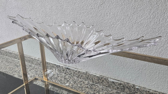 Image 1 of Grote Mid Century Vintage Franse Kristallen Centerpiece Schaal (64cm)