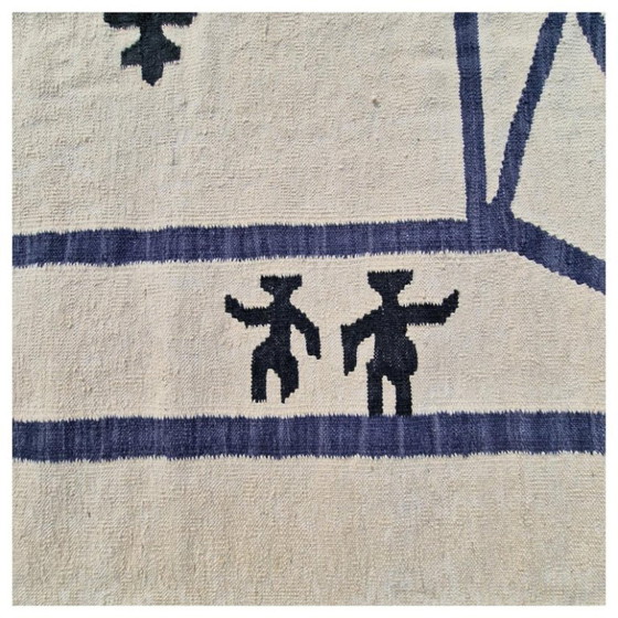 Diego Giacometti Tapestry | La Rencontre | Handwoven Wool Art Textile | Unique Piece | 101 × 68 in (photo 5 of 12)
