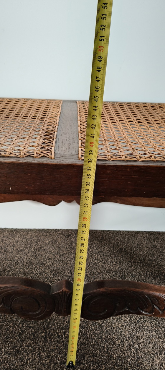 Image 1 of Banc des années 50 de grand-mère avec coussin Studio Habib