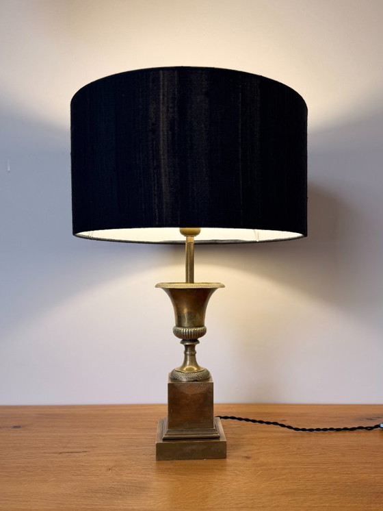 Image 1 of "Medici Vase" Bronze Table Lamp by Maison Charles, France