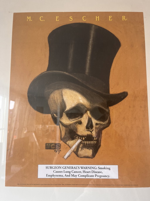 Manifesto pubblicitario vintage di Escher per il tabacco.