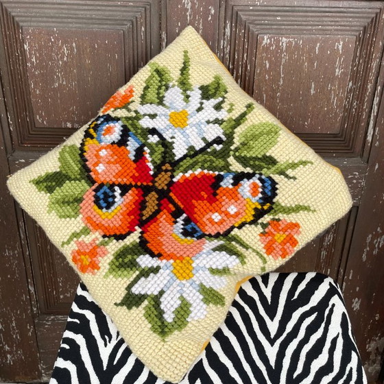 Vintage Portugese Arraiolos Geweven Kussenhoes – Kussentjes, Textile (photo 6 of 12)
