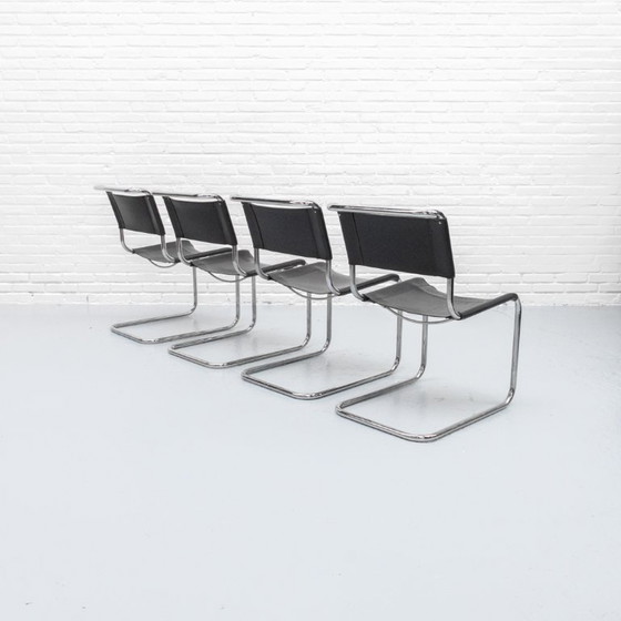 Image 1 of Mart Stam S33 Eetkamerstoelen Set Thonet 1970s