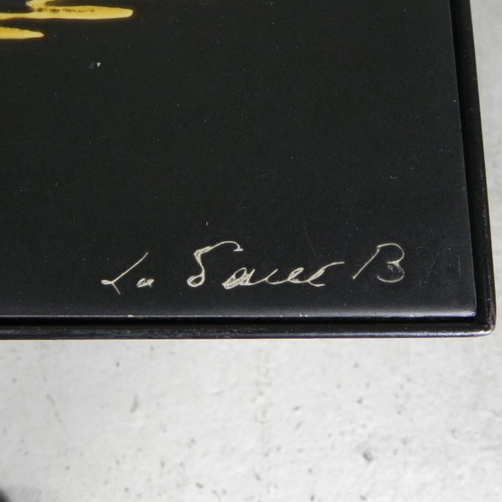 Image 1 of Tavolo vintage in piastrelle con immagine di corrida, anni '50