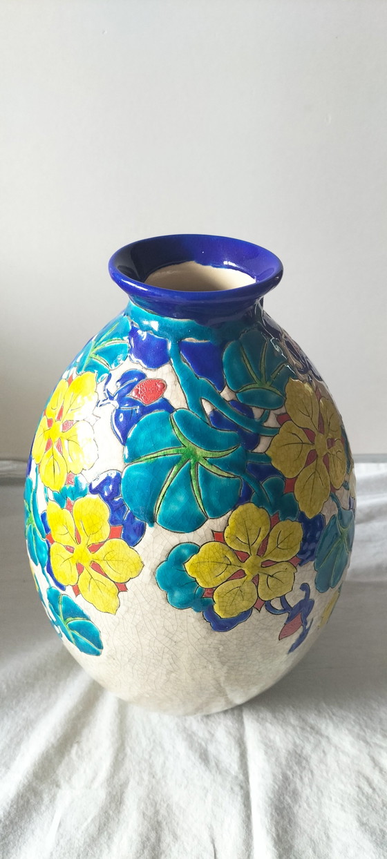 Charles Catteau – Boch Frères Keramis Vase Art Déco – D.2762 – Ca. 1930 – Ceramic (photo 5 of 15)