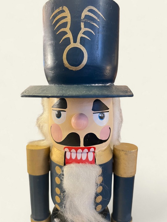 Image 1 of Original Nutcracker "Soldier" | Dark Blue & Gold Uniform | Handcrafted in the Erzgebirge