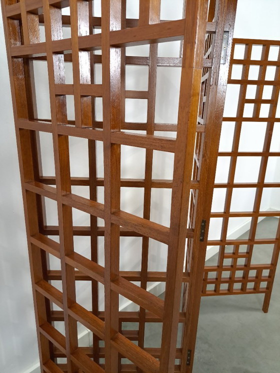 Image 1 of Teak houten kamerscherm roomdivider