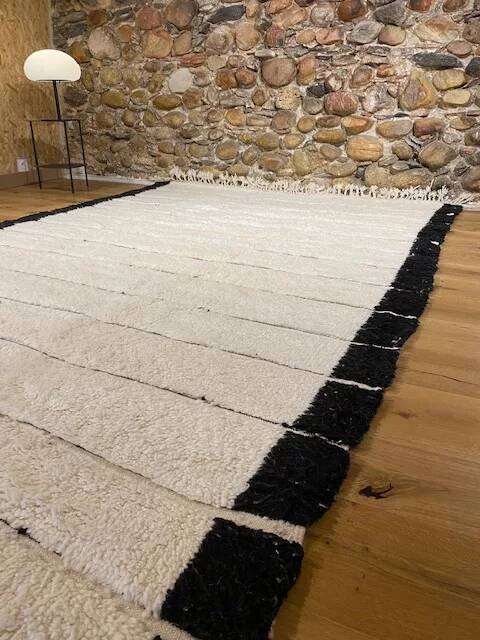 Tappeto berbero bianco a righe nere – Tappeti, Wool, Cotton (photo 7 of 10)