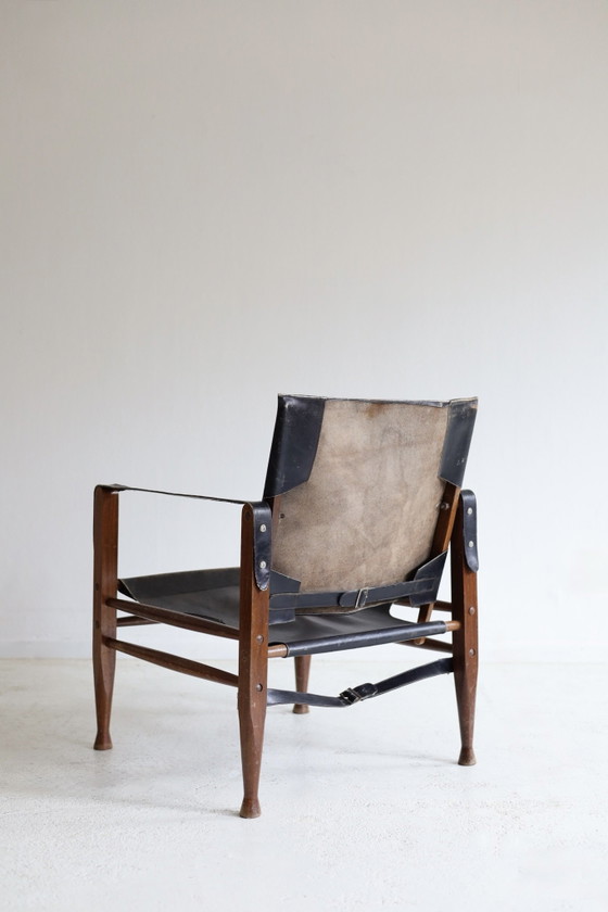 Vintage Safari Armchair, 50s/60s – Wood, Leather (photo 5 of 8)