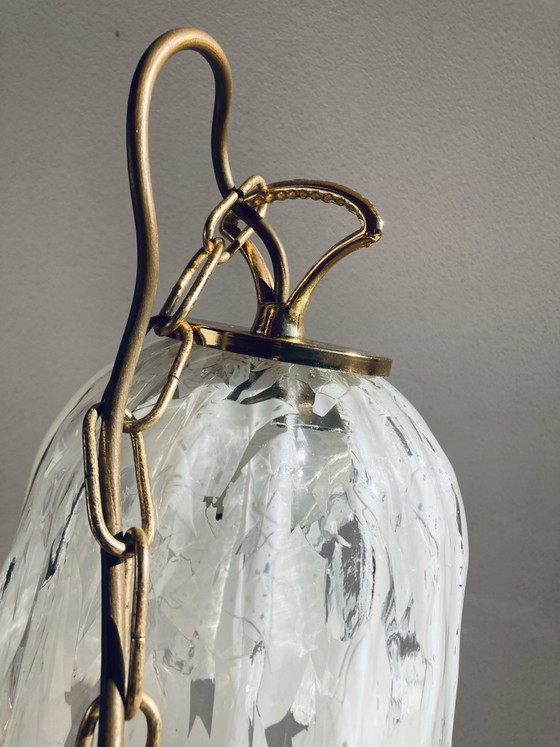 Vintage La Murrina Murano Glass Pendant Light, Pendant lamps, Metal, Transparent (photo 8 of 11)