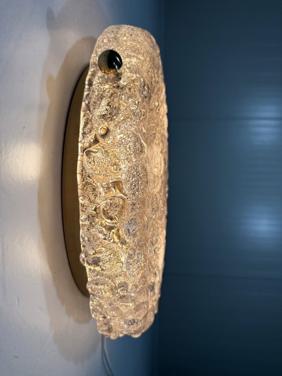 Hillebrand ceiling or wall light in Murano glass 1960s, Brass, Gold, Mid Century Modern (photo 5 of 13)