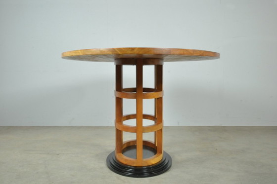 Image 1 of Eccezionale set da pranzo in legno di alberi da frutto in stile Art Déco, anni '80
