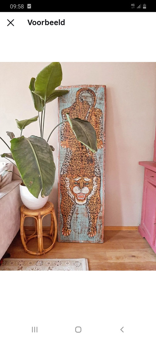 Panneau mural indien Tigre