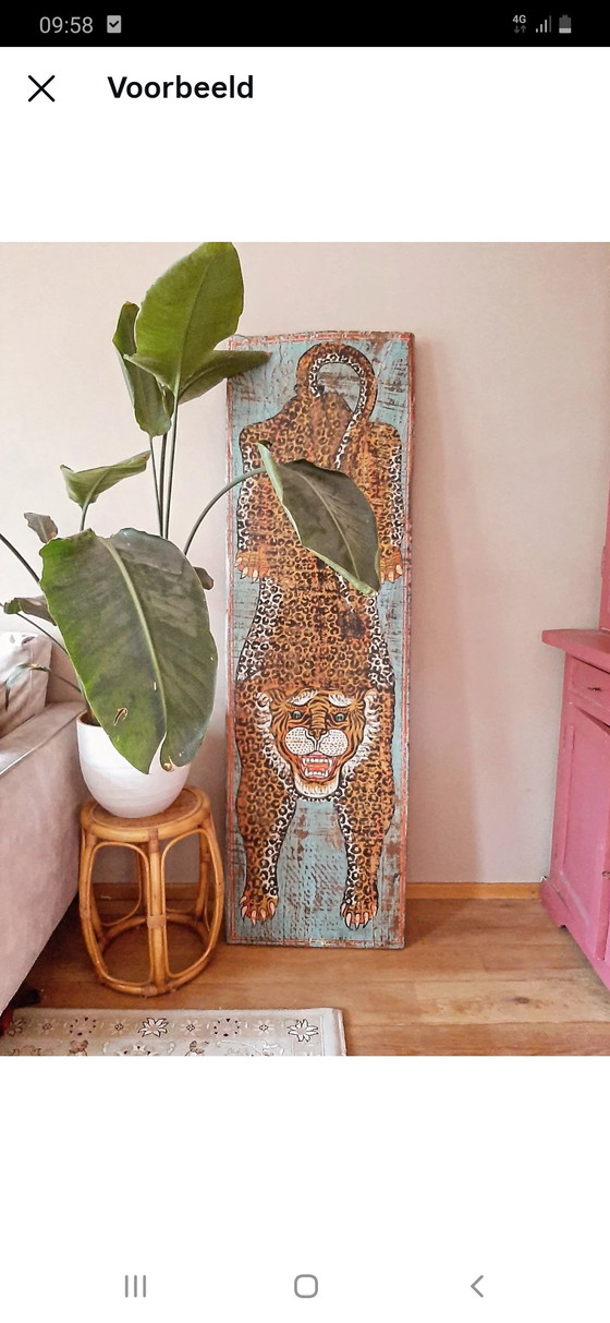 Image 1 of Indiaas Wandpaneel Tijger