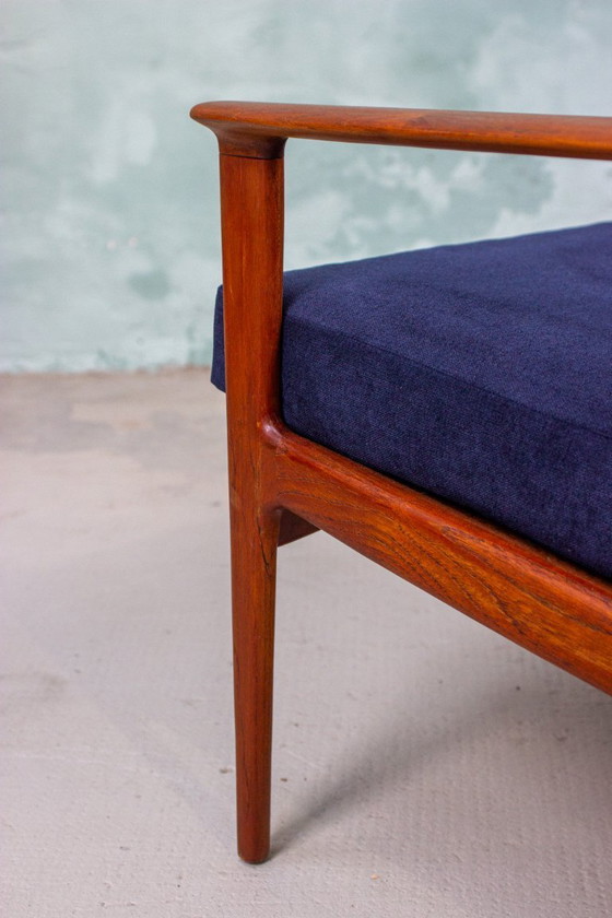 Image 1 of Vintage teakhouten fauteuil Ib Kofod Larsen Deense Easy Chair