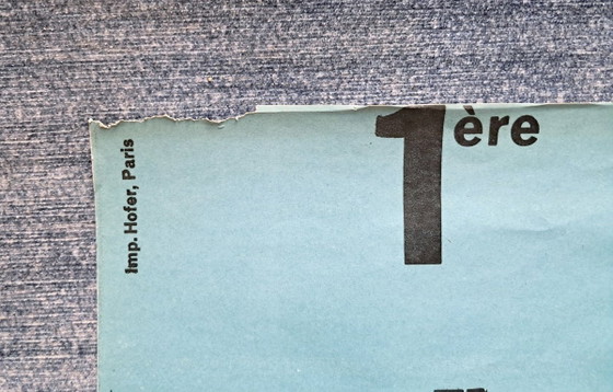 Image 1 of Originele poster voor de 1e Triënnale voor Hedendaagse Franse Kunst, Musée des Arts Décoratifs, Parijs, 1956.