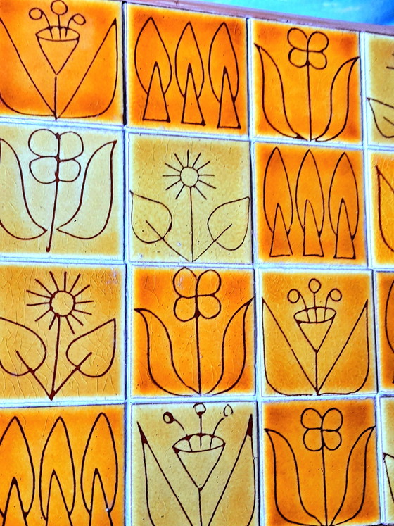 Image 1 of Tavolino in bambù e ceramica di Pierre Louis Brechat