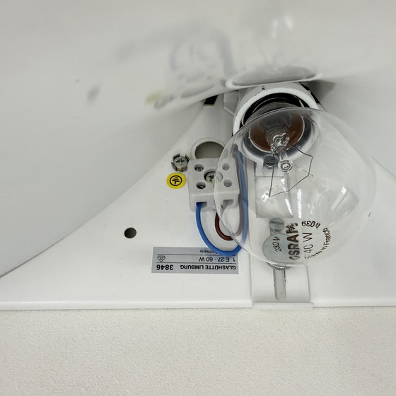 Image 1 of Limburg Glashütte Brass and Glass Wall Lamp Sconce, 1970s
