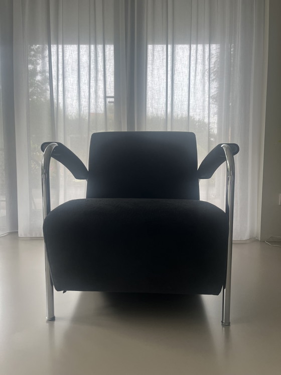 Leolux Scylla (2 Pieces) Black Alcantara – Armchairs, Textile, Chrome (photo 6 of 9)