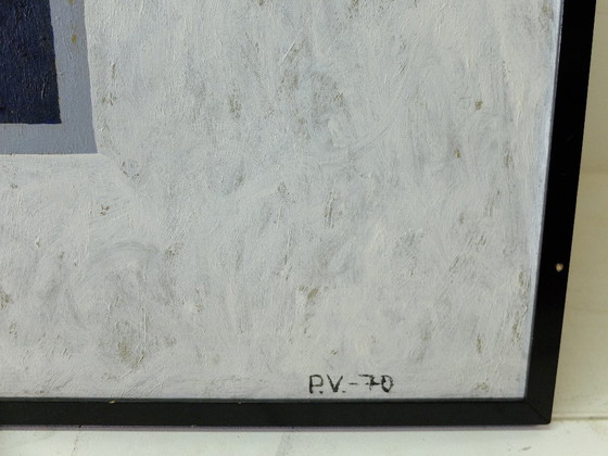 Image 1 of Olio su tela, firmato e datato 1970, di Pauli Vuorisalo, pittore finlandese