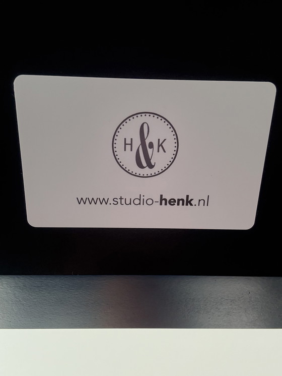 Image 1 of Studio HENK mesa de comedor de diseño - HPL Blu Fes + sillas Kvadrat