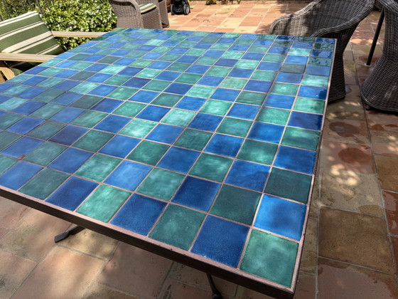 Image 1 of Bespoke Tiled Table - St Tropez