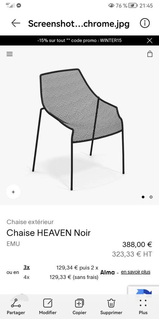 3 fauteuils " HEAVEN" de Jean Marie MASSAUD ! Gran designer français!
