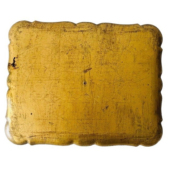 Image 1 of Vassoio fiorentino vintage blu oro anni '70