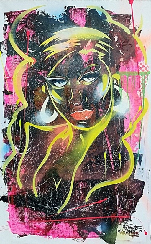 YOUTHONE - Black is back - Toile d'artiste