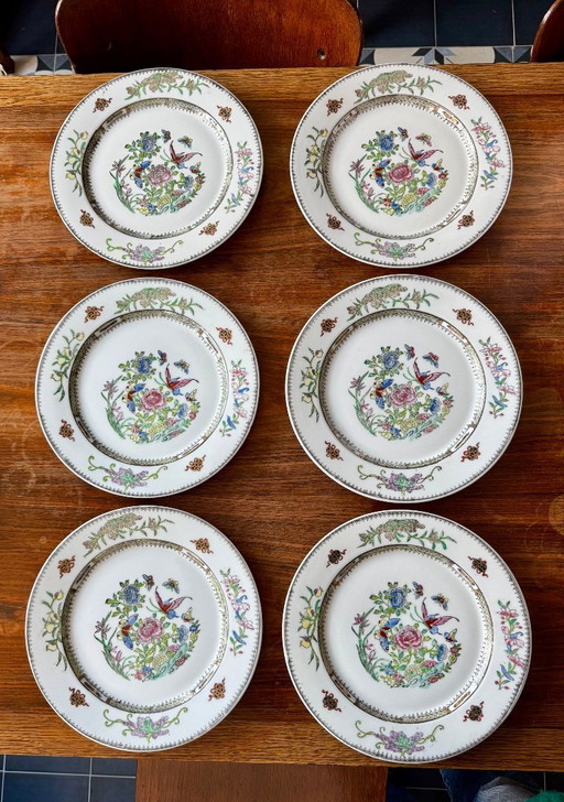 Set of 6 decorative Chinese style plates