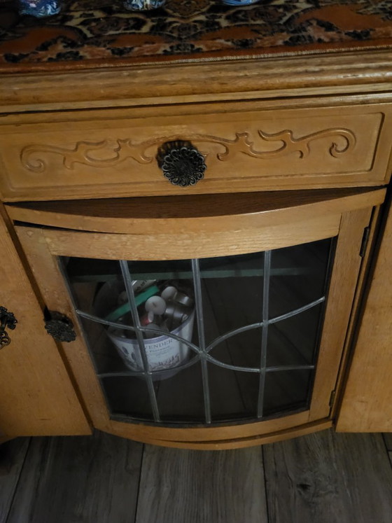 Vintage Sideboard 1960s – Glass, Metal (photo 3 of 5)