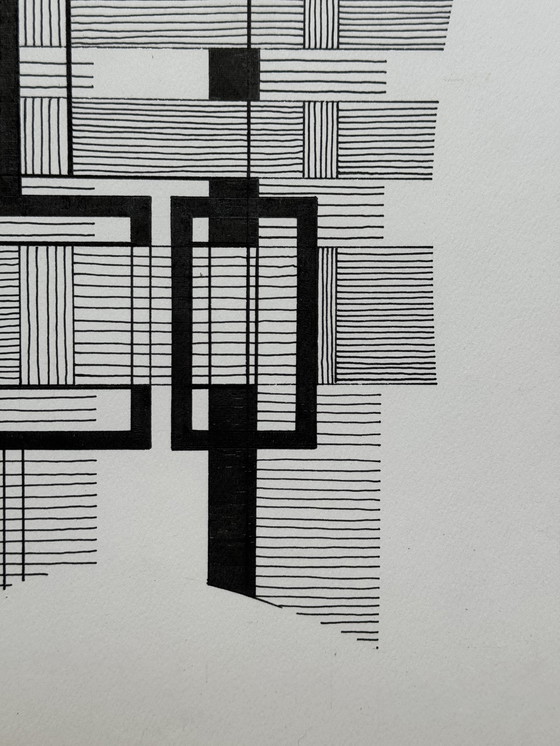 Image 1 of Eugene Eechaut (1928-2019) - ink composition (1984)