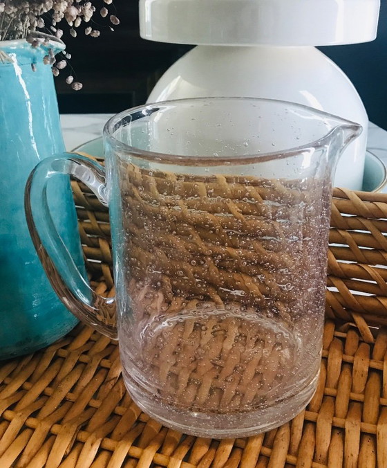 Image 1 of Transparent bubble glass pitcher