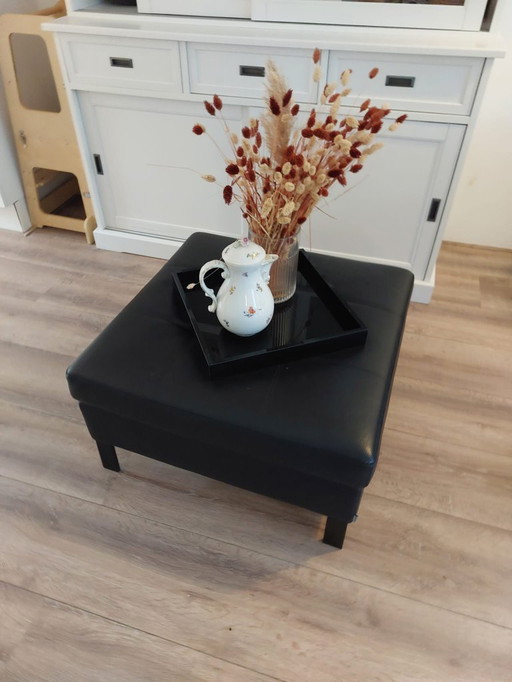 Walter Knoll design pouf – black – made in Germany