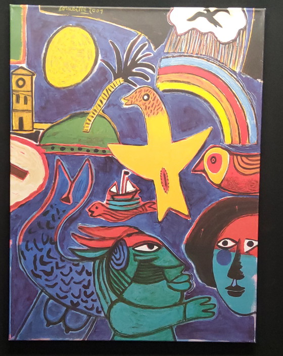 Image 1 of Serigrafía de Corneille sobre lienzo 60x80