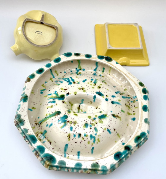 Image 1 of Mid-century ceramic ashtrays – collection, West Germany ca. 1955–1970