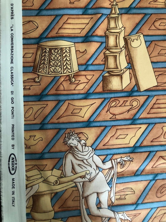 Image 1 of Panneau textile vintage “Conversazione classica” par Gio Ponti – Avigdor