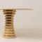 Italian Travertine and Brass Pedestal Dining Table by Marzio Cecchi for Studio Most, 1970s (photo 3 of 13)