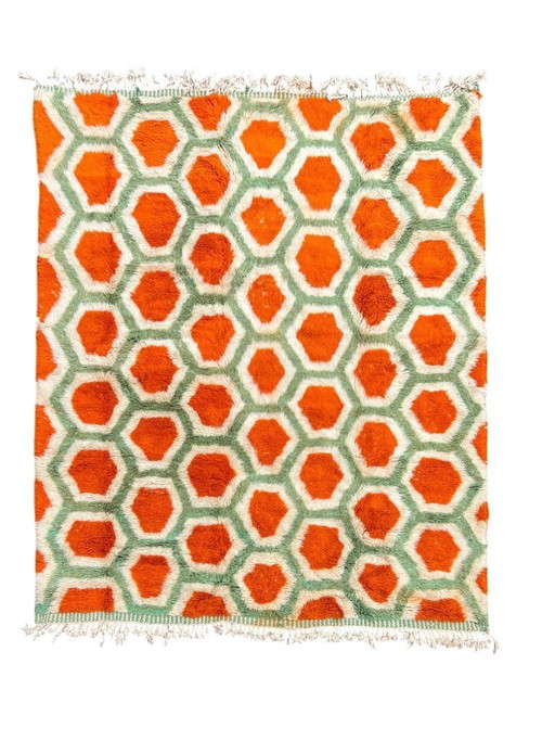 Marokkaans tapijt stijl Seventy, Marokkaans interieur woonkamer 220x300 cm