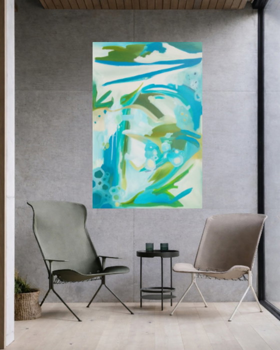 Acrylic Painting #Verde 150x100cm – joart, Paintings & Drawings, Canvas (photo 7 of 15)