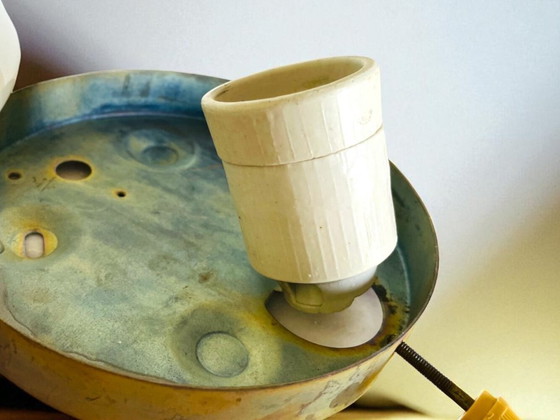 Image 1 of Minimalistische Decken- oder Wandleuchte aus weißem Opalglas mit bündigem Einbau