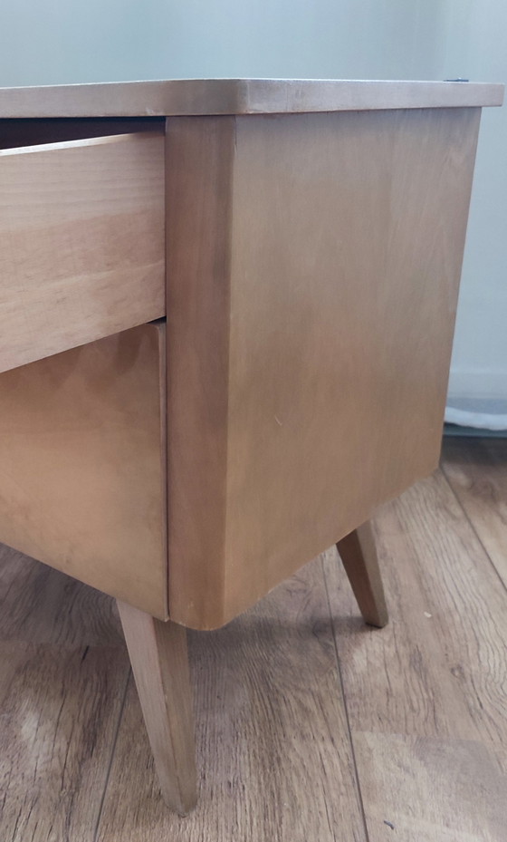 Image 1 of Vintage Nachtkast nachtkastje hout lade 