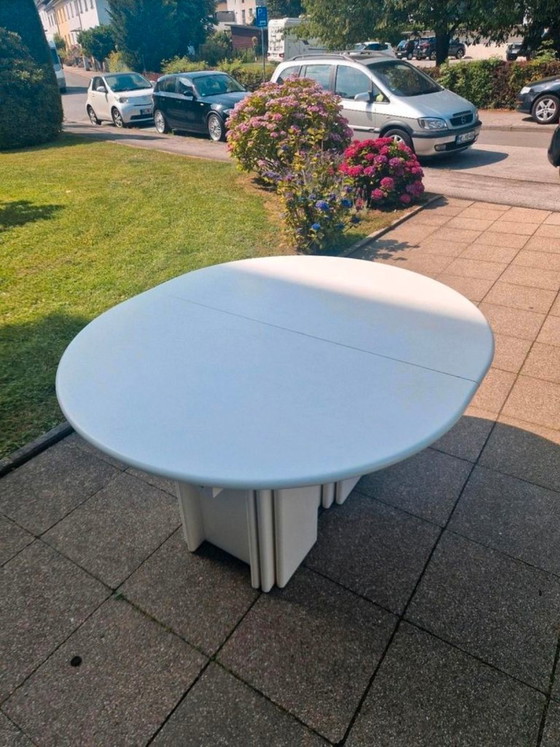 Designer Extendable Solid Wood Oval Dining Table (photo 4 of 5)